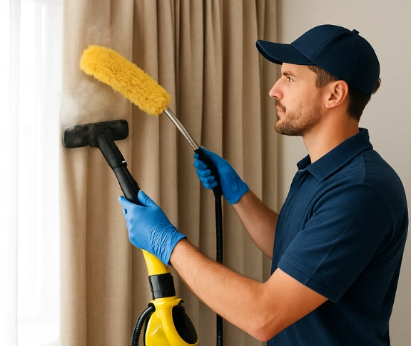 Trusted drapes cleaning technician Matty Curtain Cleaning moores-pocket QLD