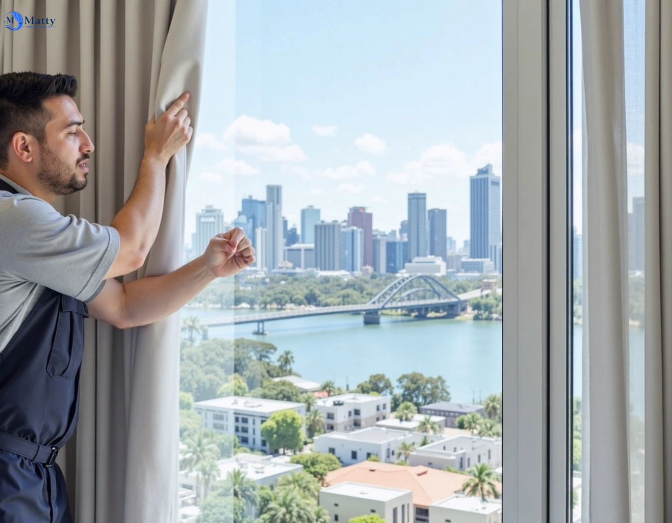 Professional curtain steam cleaning service moores-pocket QLD by Matty Curtain Cleaning